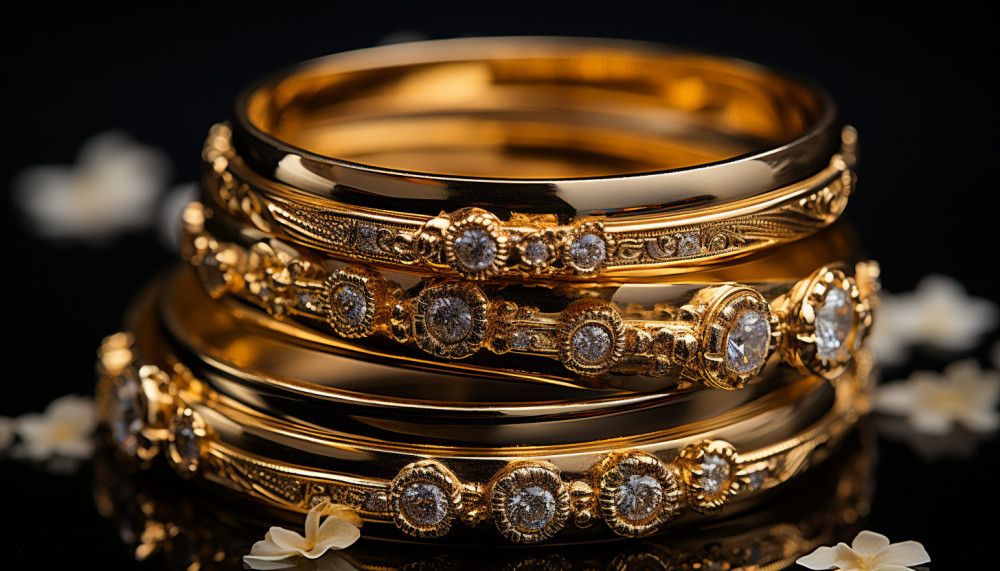 What techniques should be used to clean gold jewellery?